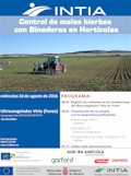 Próxima Jornada INTIA sobre Control de malas hierbas con binadoras en hortícolas