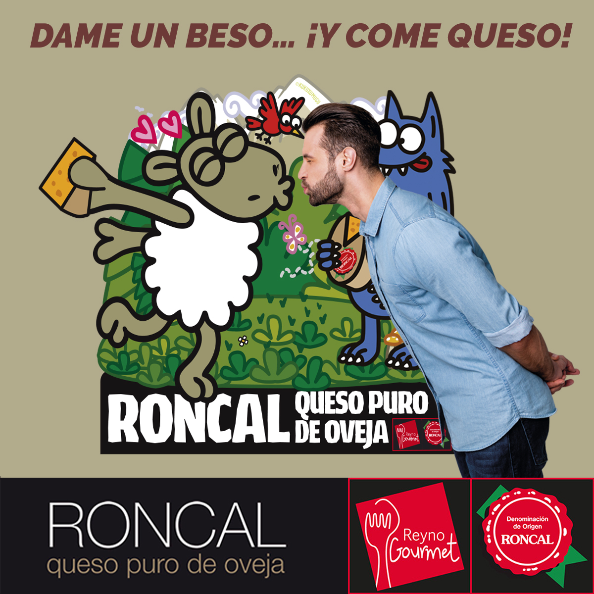 “Dame un beso y come queso”, sugerente campaña de la D.O. Roncal  